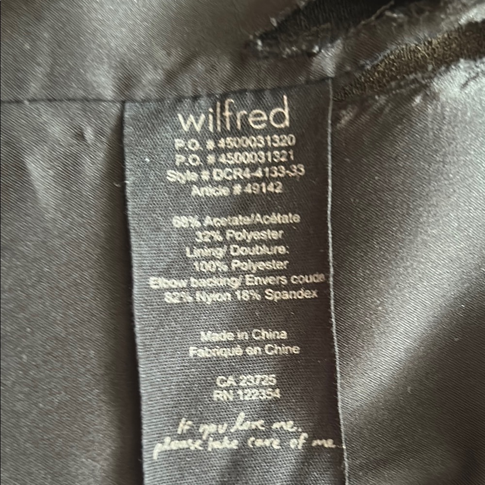 Aritzia Wilfred Black and Brown Bomber Jacket - Picture 14 of 16